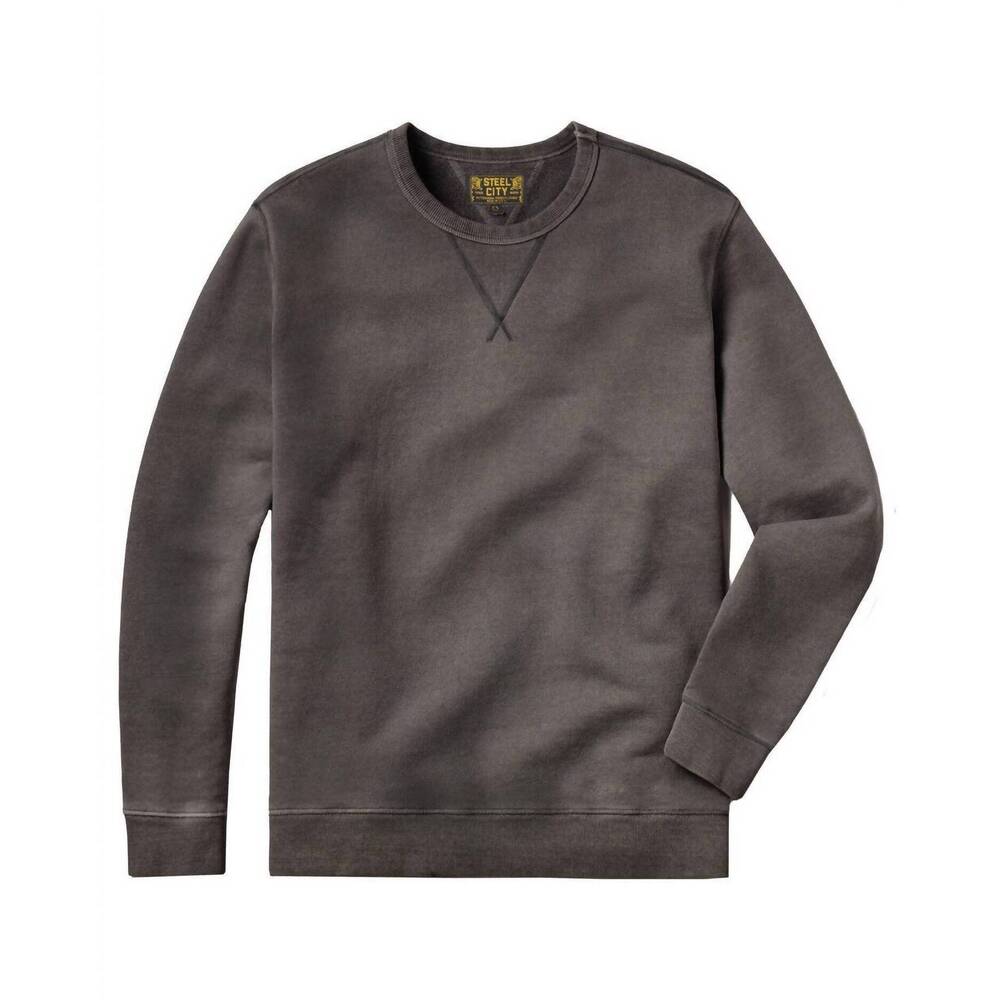 NEW STEEL CITY men's vintage crewneck sweatshirt in black